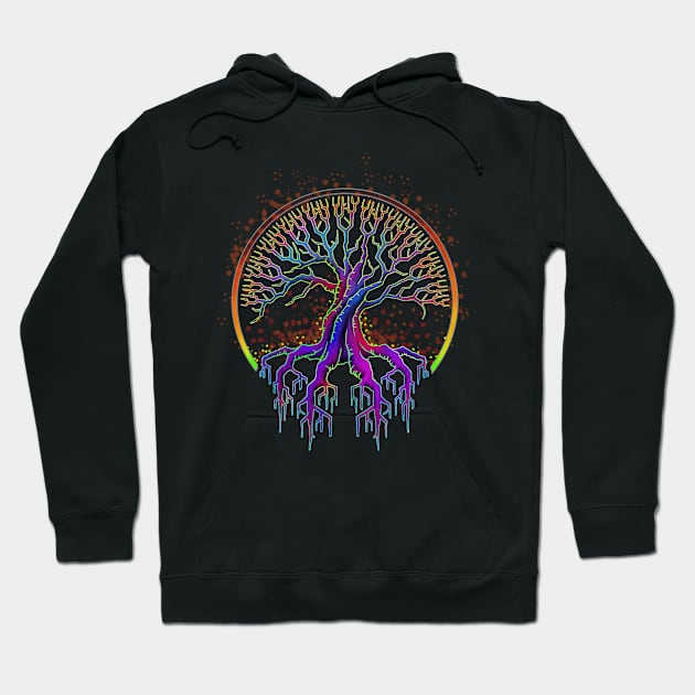 Meditation Tree Of Life Gift The Tree Of Life Yoga Design Hoodie by Linco